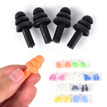 

2 Pairs Silicone swimming Waterproof Ear Plugs Travel Ear Protector Earmuff plugs Noise Reduction