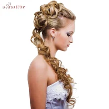 S-noilite 80cm 85g Women Chignon Rubber Band Hairband Synthetic Chignon Hairpiece Updo Chignon Donut Roller Scrunchie Hair Bun S-noilite 80cm 85g Women Chignon Rubber Band Hairband Synthetic Chignon Hairpiece Updo Chignon Donut Roller Scrunchie Hair Bun