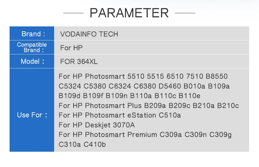 Qsyrainbo-cartucho de Tinta para hp Compatível com hp 3522 4620 4622 5511 5512 5514 5515 5520 364 xl hp 3070a 3520 2 3522, 4620, 4622, 5511, 5512, 5514, 5515, 5520