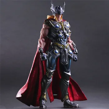 

11" The Avengers Superhero Thor Thor Odinson Play Arts Face-lifting PVC Action Figure Collectible Model Toy BOX 27CM L224