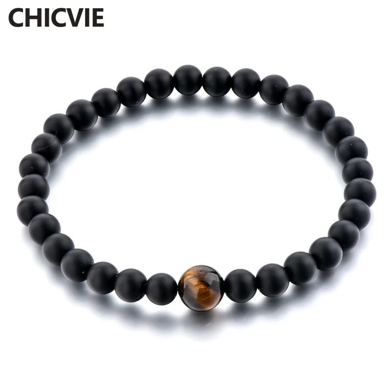

CHICVIE Brown Tiger Eye Distance Bracelet & Bangles Charms For Men Jewelry Making Natural Stone For Women Bracelets SBR180065