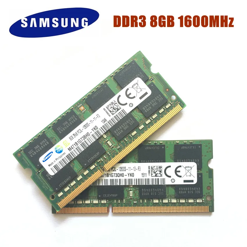 Samsung ram PC3L-12800S/10600 S DDR3L 1600 МГц 1333 МГц 4 ГБ 8 ГБ памяти ноутбука модуль SODIMM DDR3 ram