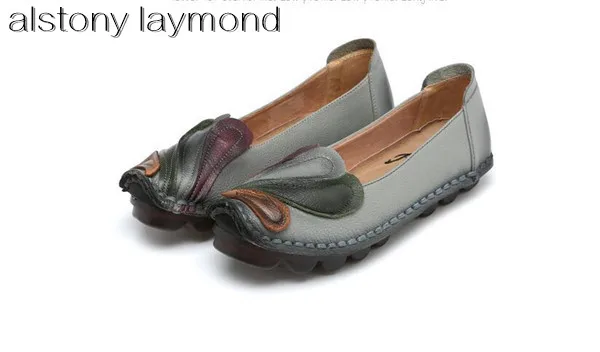 

authentic genuine leather women casual shoes vintage 2018 comfortabel women walking shoes spring autumn cow leather women shoes
