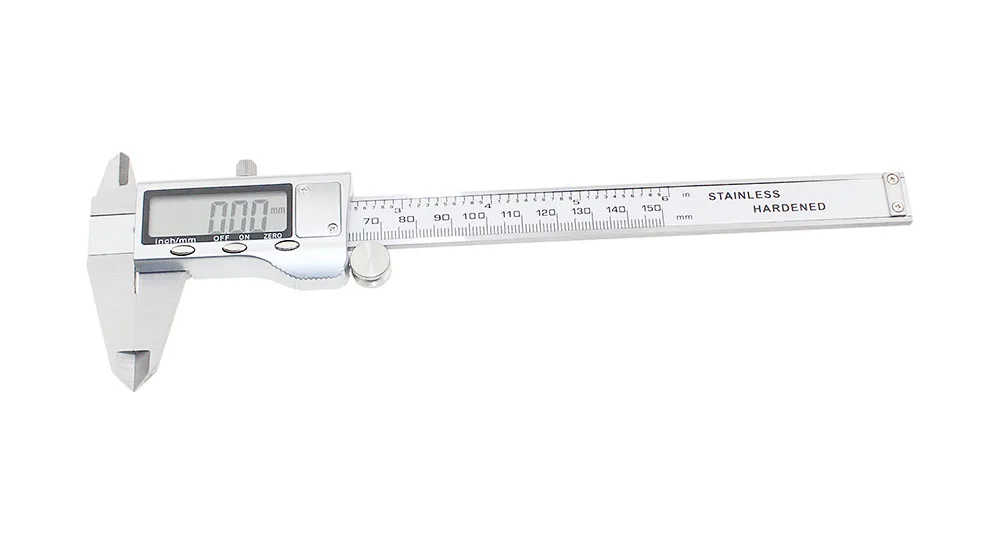 Высокоточный электронный цифровой штангенциркуль 6 дюймов 150 мм из нержавеющей стали, металлический микрометр, измерительный инструмент