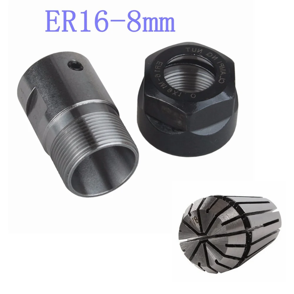 

1Pcs C20 ER16 32L 8mm spindle motor clamp rod + 1Pcs ER16-1/8(3.175)mm collet