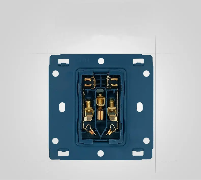 86 мм квадратная панель роскошное стекло лицо большая кнопка настенный выключатель домашний черный 1 переключатель светильник