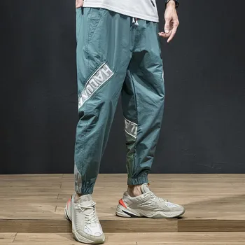

2019 Mens Pants Vintage Casual Linen Pant Solid Outdoor Baggy Harem Pants Jogger Pants Male Elastic Waist loose Sports Pants#11