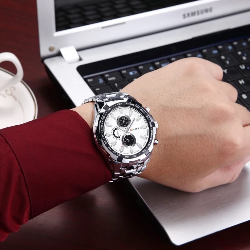 CURREN Quartz men Watches Top Brand Luxury Men Military Wrist Watches Full Steel Men Sports Watch Waterproof Relogio Masculino