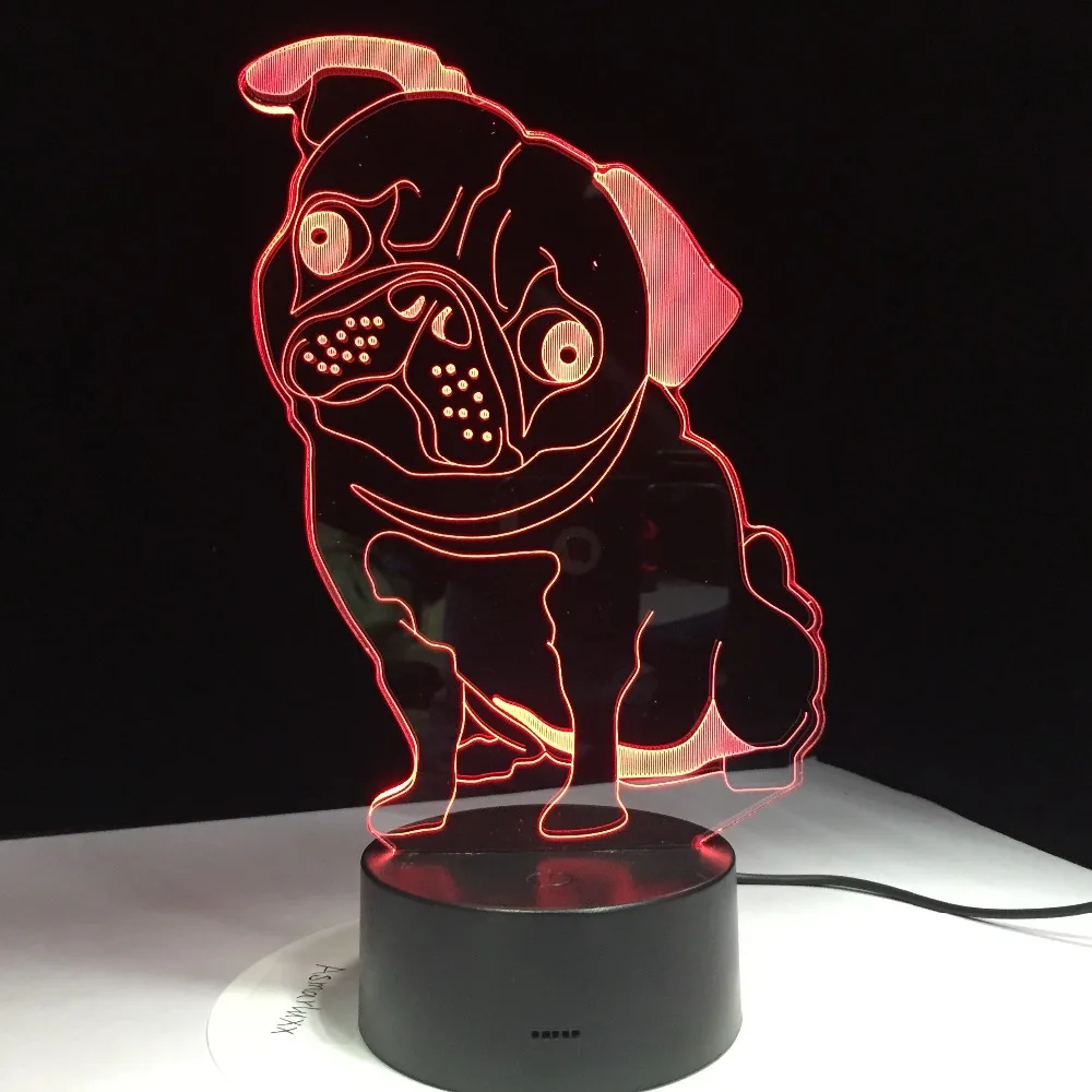 

Cute Dog Lamp 3D Night Light Kids Toy LED Remote Control Touch Table Lamp 7 Colors Flashing LED Light Home Decorations Drop Ship