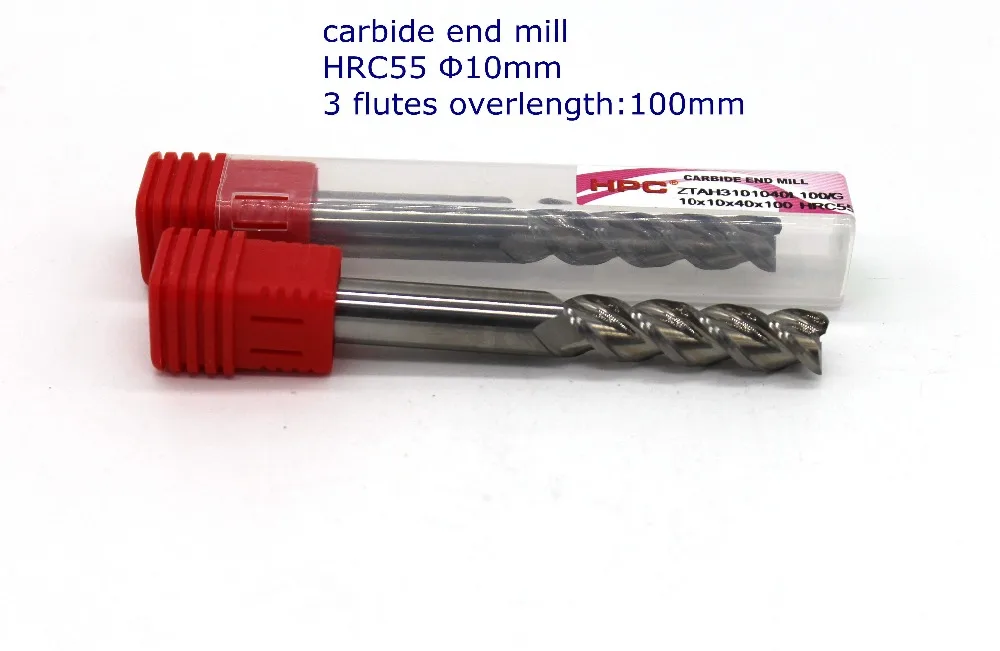 

router bit 10*10*40*100 of 3 flutes flat end mill carbide end mill tungsten knife CNC machine tool mill cutter