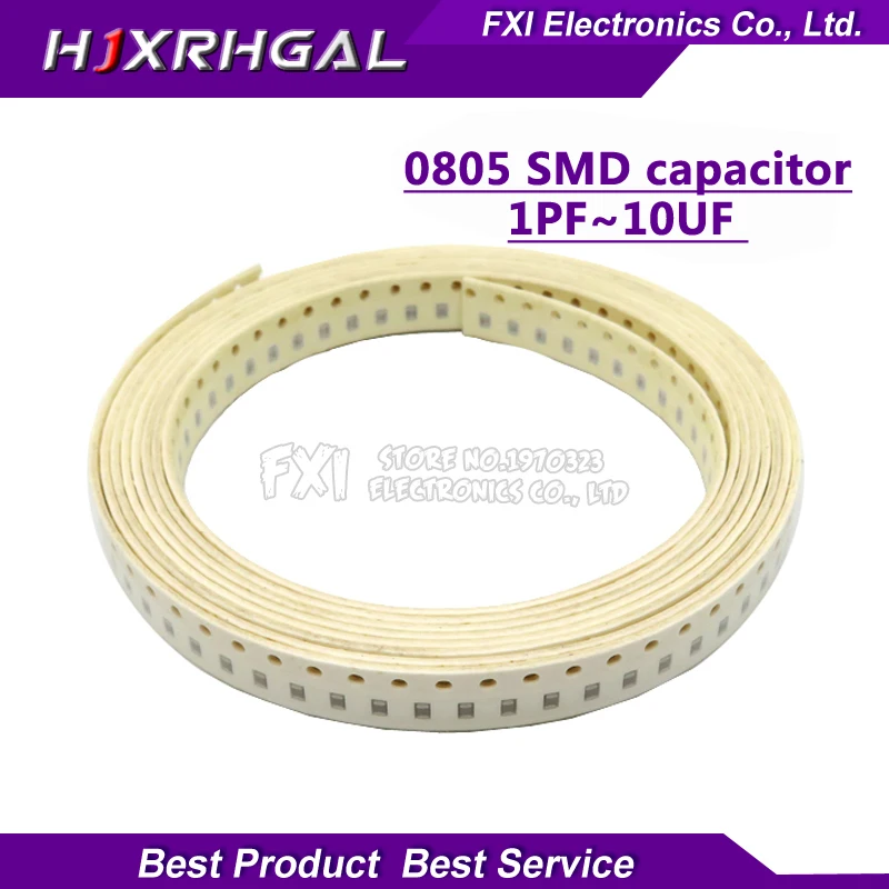 

100PCS 0805 smd capacitor ceramic 1PF-10UF 20PF 220PF 330PF 680PF 4.7NF 22NF 33NF 10NF 220NF 1UF 2.2UF 4.7UF 10UF capacitors