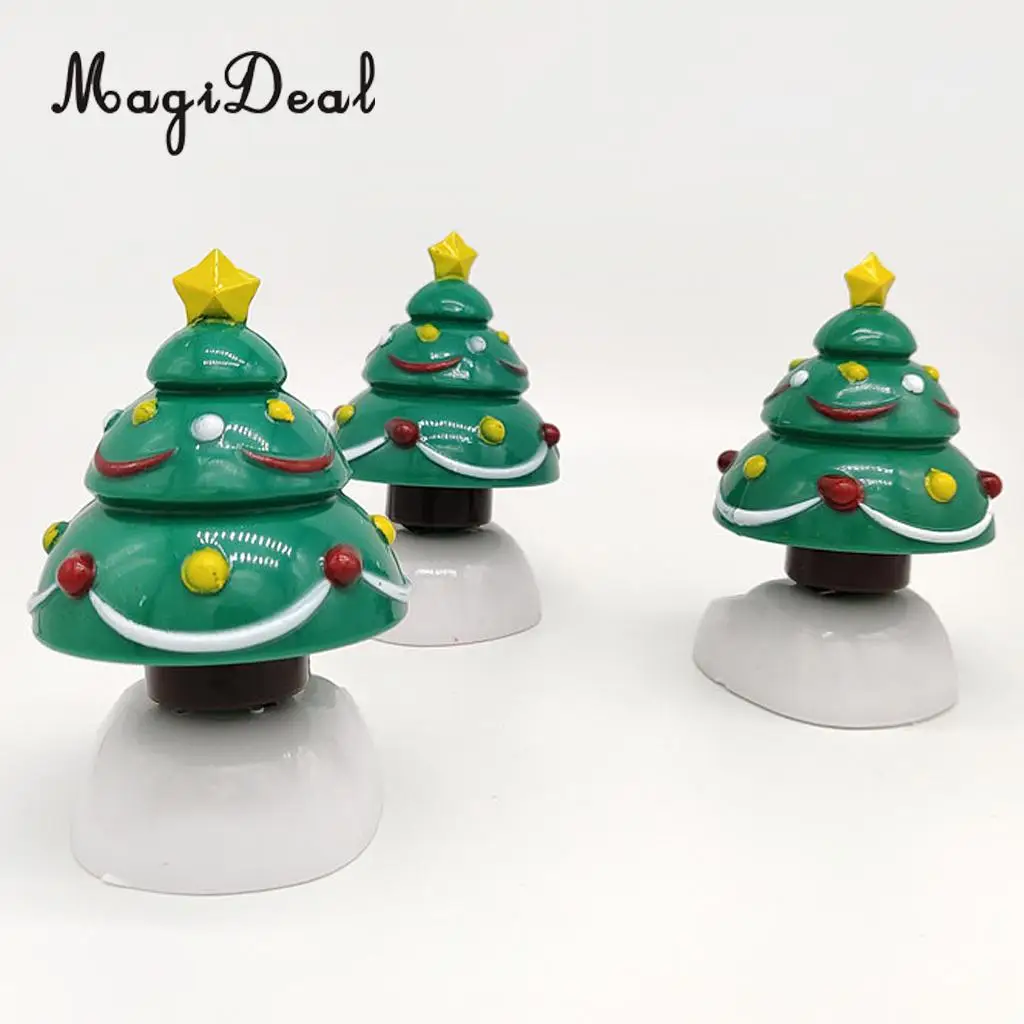 Solar Powered Dancing Christmas Tree Toy Home Car Auto Interior Ornament