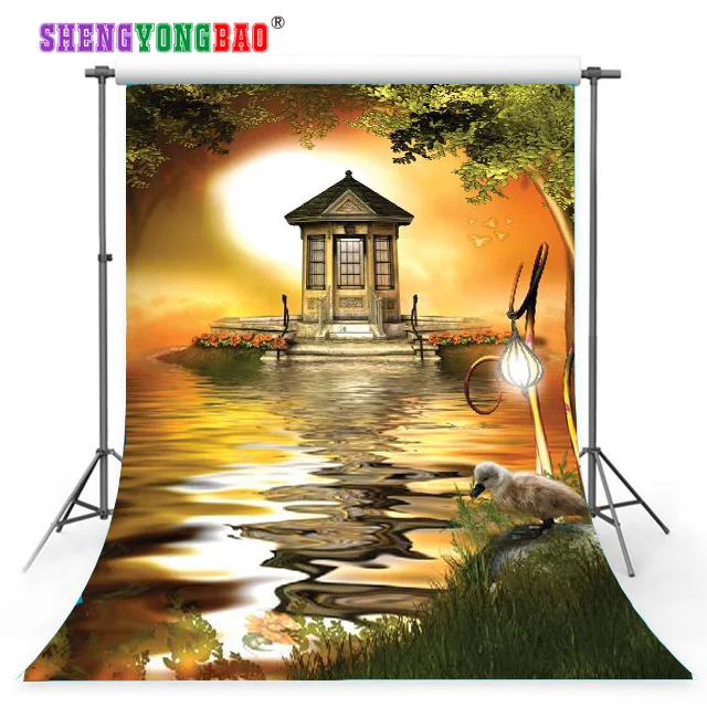 

SHENGYONGBAO Art Cloth Photography Backdrops Prop Fairy tale Moon rock dream theme Photo Studio Background QTWTW-10