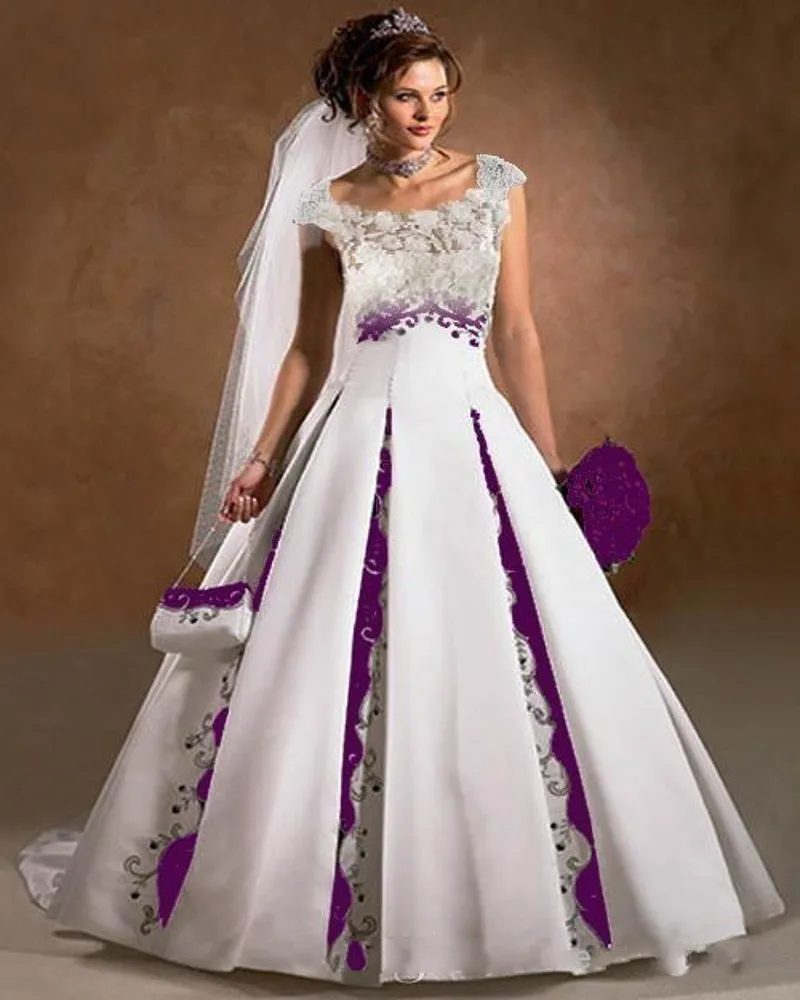 purple and white dress plus size