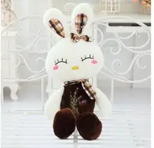 2015 new arrival Hight Quality Soft 60cm Lovely Stuffed Dolls Plush Toy cute Rabbit Doll Christmas Girl Birthday Gift