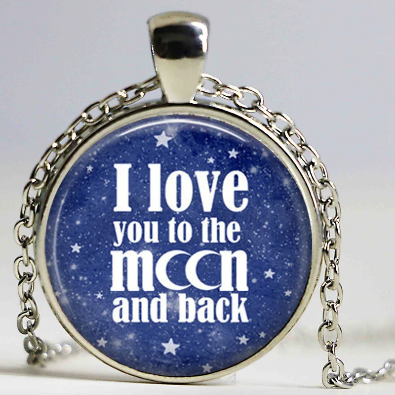 Image I love you to the moon and back necklace, valentine gift pendant, moon pendant, moon jewelry , friend gift, family gift idea