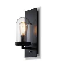Black Wall Lamp Kitchen Indoor Wall Lights Modern Glass Bed Room Wall Sconce Hotel Wall Lighting Study Lamp Clear Glass Shade цена Black Wall Lamp Kitchen Indoor Wall Lights Modern Glass Bed Room Wall Sconce Hotel Wall Lighting Study Lamp Clear Glass Shade цены онлайн