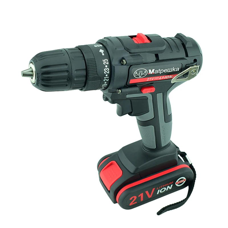 New 21V High-Quality Electric Screwdriver Household Cordless Electric Drill Handheld Rechargeable Lithium Battery Power Tools