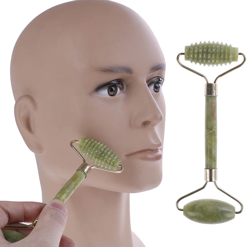 

Portable Double Head Facial Slim Massage Roller Jade Face Slimming Body Head Neck Nature Massage Tools