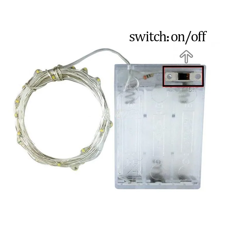 3 * AA batería LED Cadena de Luces de Navidad Garland decoración de fiesta de boda árbol de Navidad intermitente de la calle Guirnalda Luces 3 * AA batería LED Cadena de Luces de Navidad Garland decoración de fiesta de boda árbol de Navidad intermitente de la calle Guirnalda Luces
