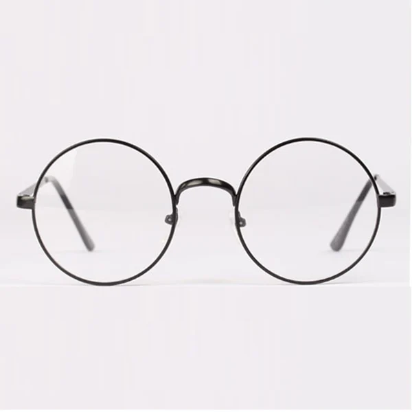 Новое поступление Модные круглый металлический Ретро оправа с прозрачными линзами очки Nerd очки унисекс