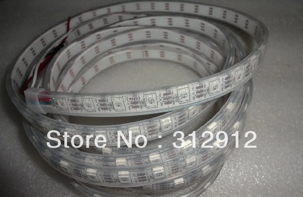 4 м DC5V WS2812B led pixel srip IP68 60 шт. WS2812B/m с пикселей белый PCB заполнение эпоксидной смолой в