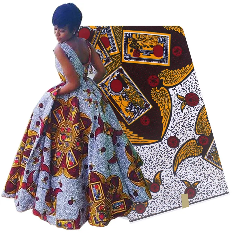 Восковая африканская ткань черно-белая Анкара африканская вощеная ткань принтом оптом африканская ткань с принтом для платья H180503