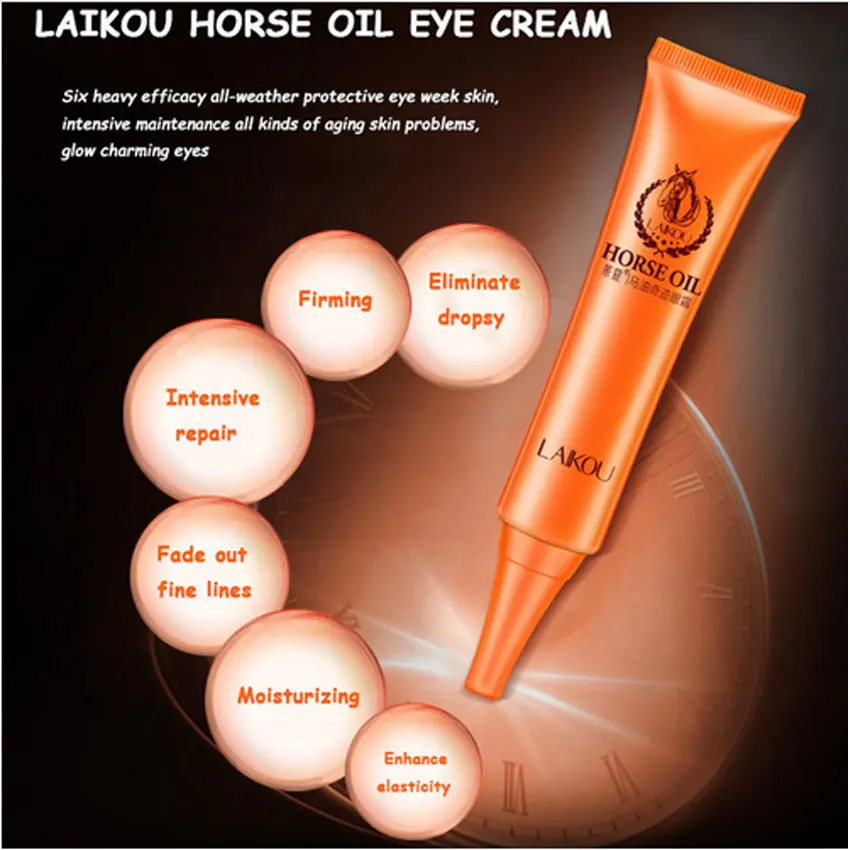 Online Laikou Perawatan Mata Minyak Kuda Eye Cream 30G Pelembab Mata Tas Penghapusan Di Bawah Mata Lemak Tablet Garis Halus remover