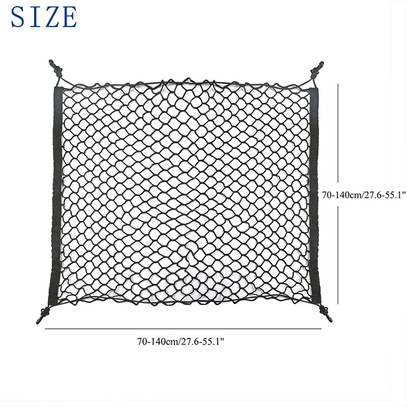Большой эластичный Универсальный Автомобильный нейлоновый сетчатый походный Органайзер, автомобильный багаж, сумка-органайзер для обуви, аккуратная сеть для хранения для внедорожника, мотоцикла, багажника