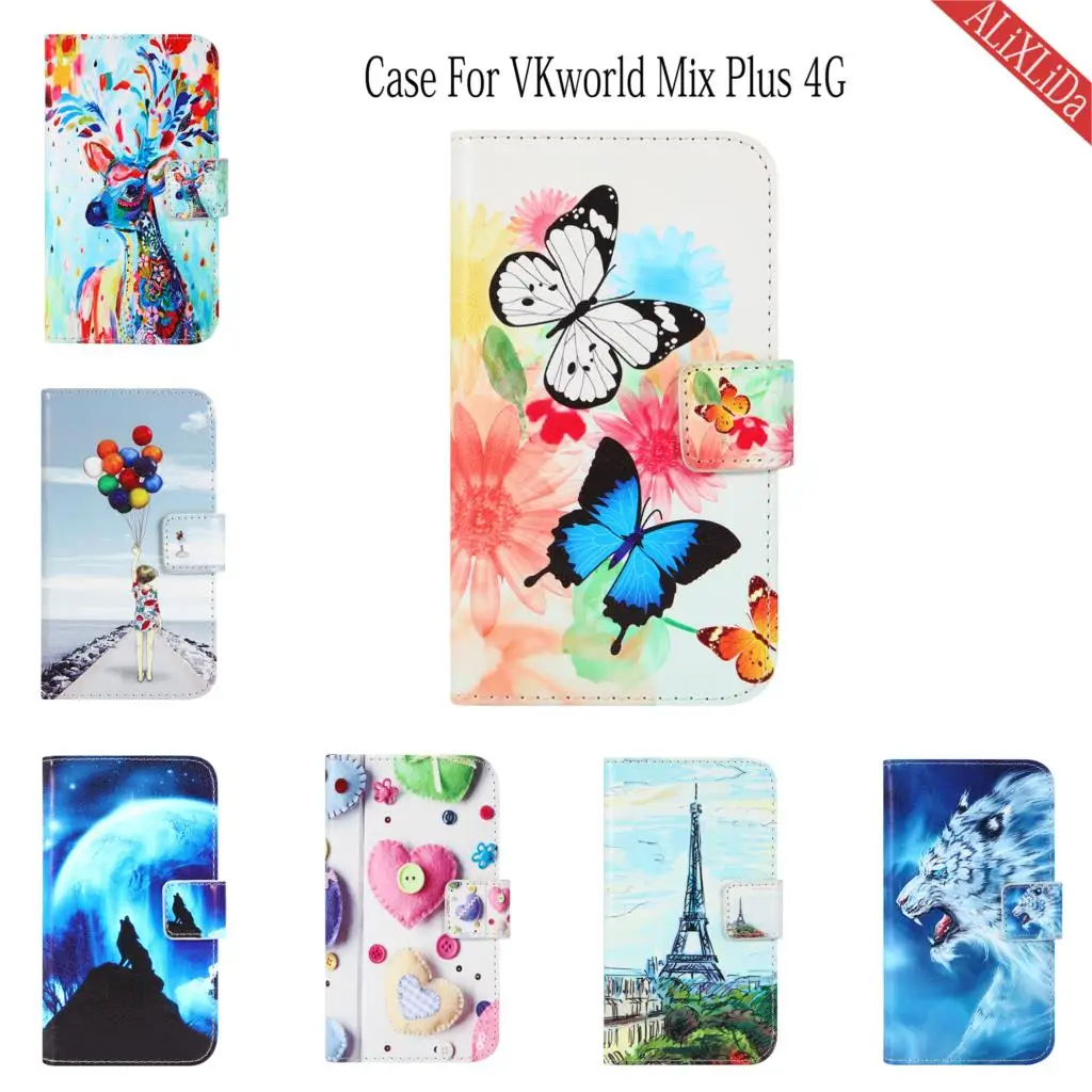 Чехол для VKworld Mix Plus 4G модный кожаный защитный чехол высокого качества с