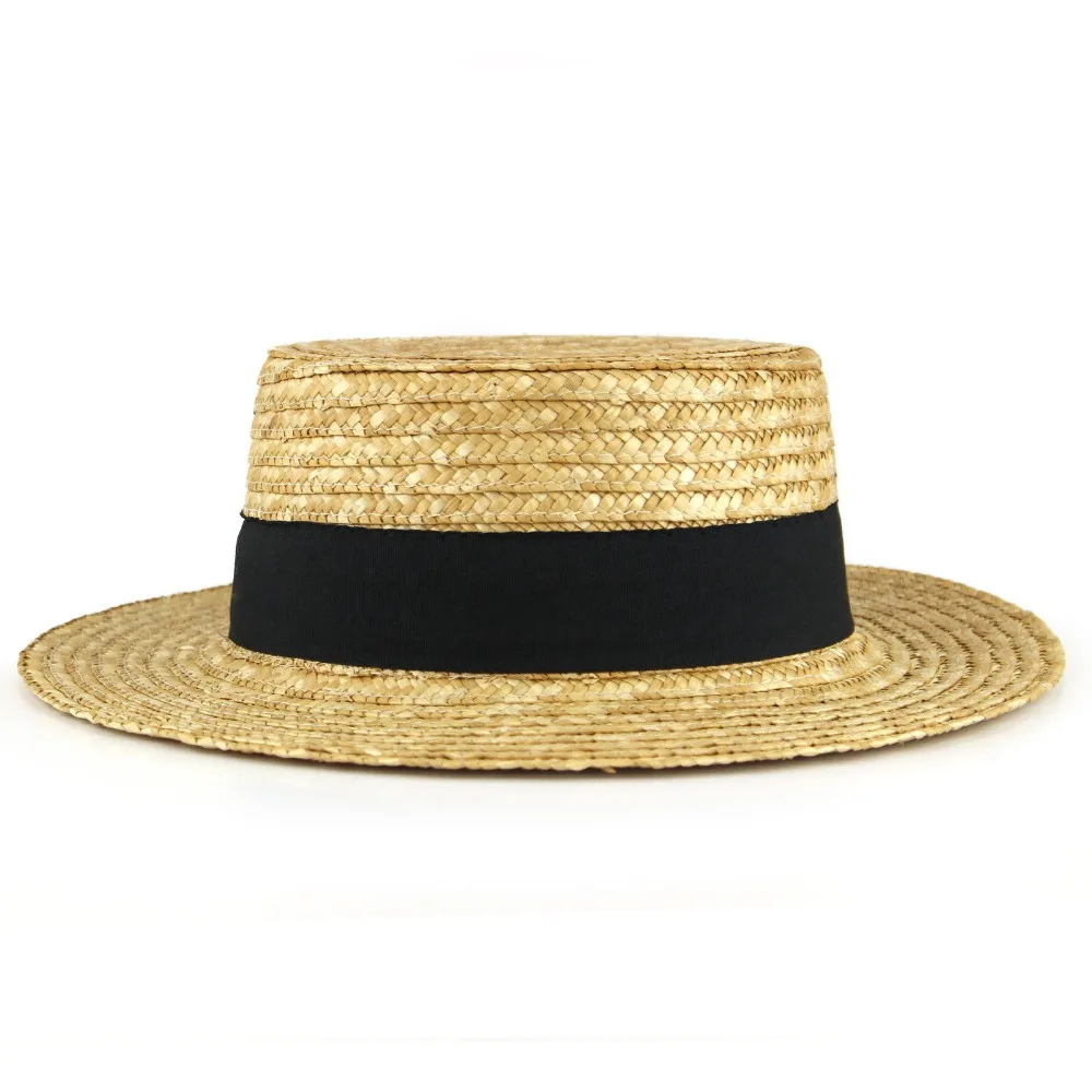 Natural Boater Straw Hat Hunter Hat for Outsides straw boater hat