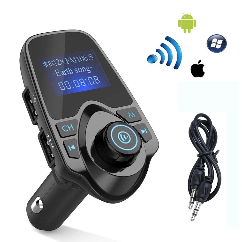 FM радиопередатчик Bluetooth автомобильный комплект с USB зарядным устройством MP3 плеер