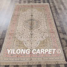 YILONG 5'x8' HandKnotted ковер цветочный ковер персидкий Шелковый медальон домашний ковер(LH457B5x8
