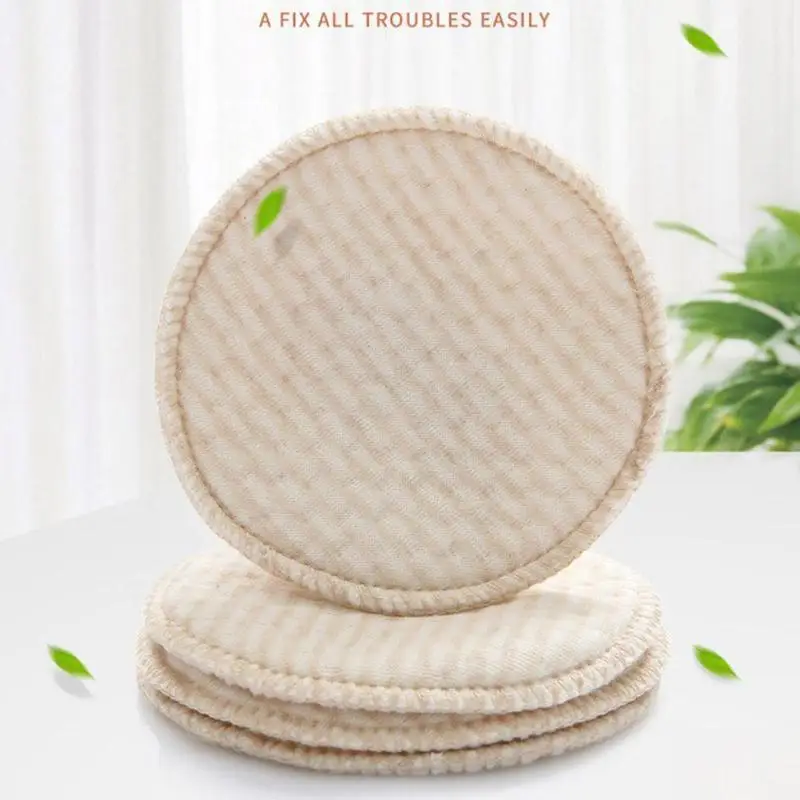 

New Breathable Absorbent Cotton Breast Pad Nursing Pads for mum Washable Feeding Pad 4pcs/bag Almofadas de enfermagem A5