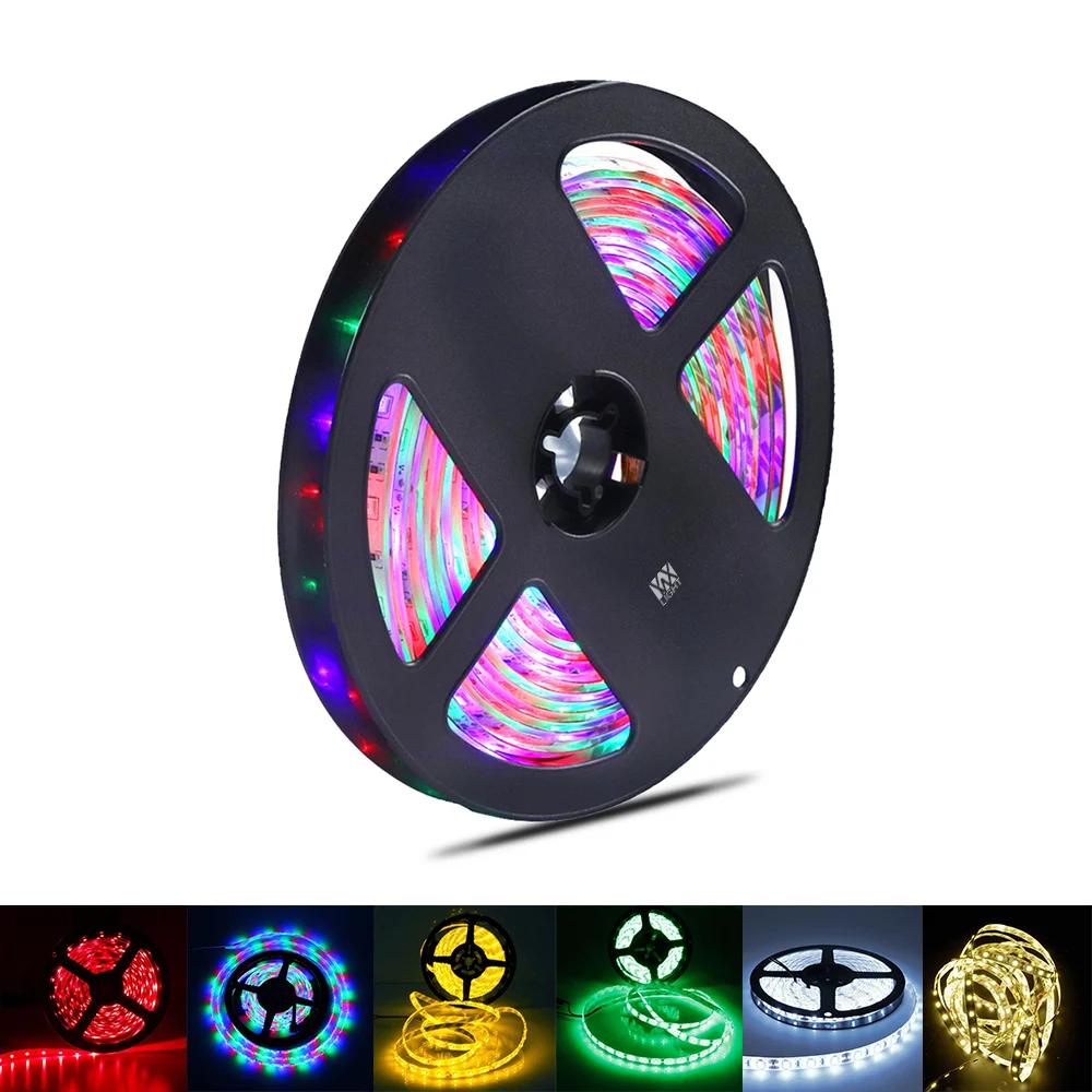 YWXLight Светодиодная лента 5050 2835 5730 SMD DC12V 60 светодиодов/м 5 м/лот гибкая светодиодная