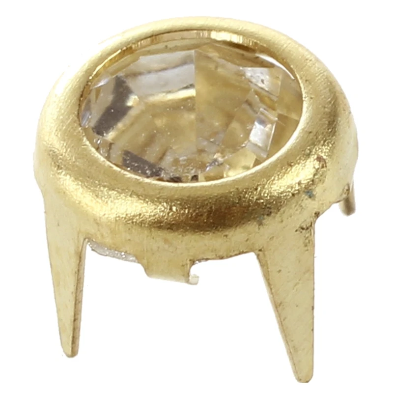 

20 x 7 mm Metal Crystal Rivets Gold Decorative Studs Round Studs for Footwear