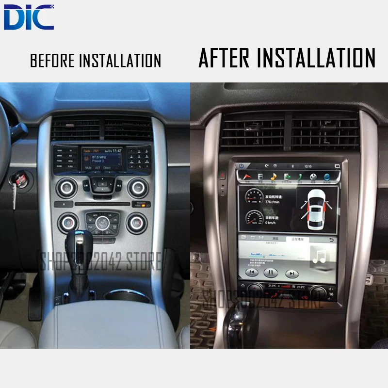 DLC Android 7.1 system vertical GPS navigation audio bluetooth car 12.1 inch RAM2G multimedia player For Ford Edge 2009-2018 