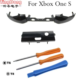 

TingDong Black RB LB Bumpers Buttons For Microsoft Xbox One S Controller Trigger Button with Screwdriver Tools