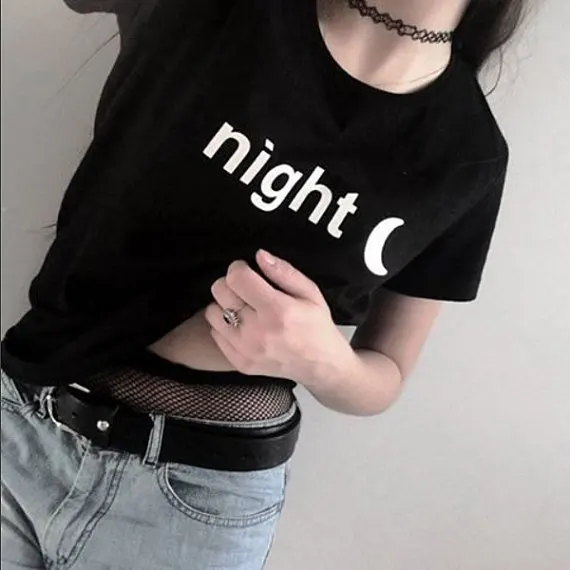 Sugarbaby Night Moon Tumblr вдохновленная Мягкая Футболка папа бледный гранж seapunk vaporwave