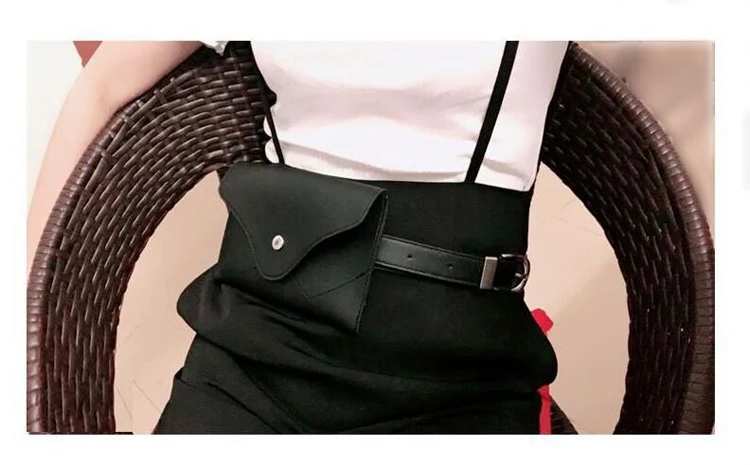 women bag fashion leather phone waist bags small belt handbag (1)