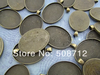 

Free Ship!!! 50pcs 30x40mm Antique Bronze Cameo Setting Blank Pendant Trays - Cabochon Setting - Bezel Setting - Pendant Setting