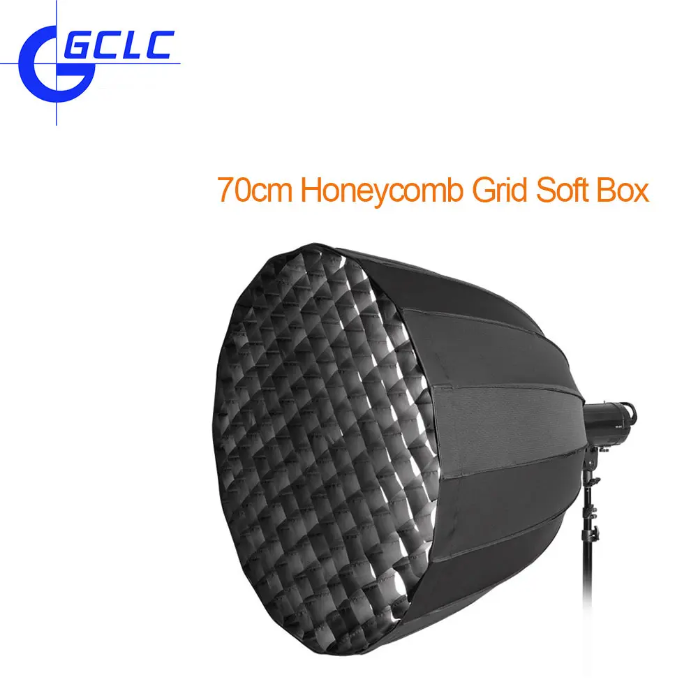 

XINGSHETU 70cm Deeply Mount Softbox with Honeycomb Grid For Photo Studio Flahes Photography LED Light Soft Box