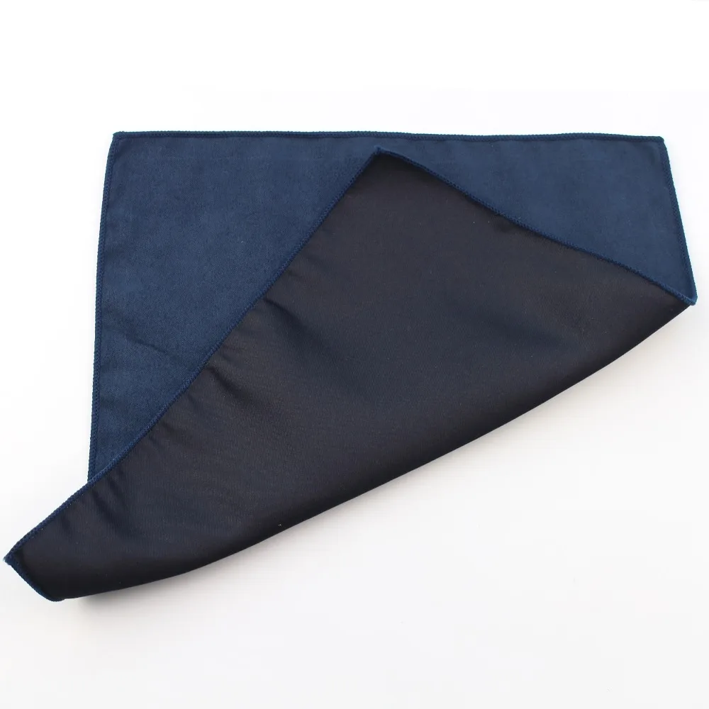 Двухсторонний сплошной микро замшевый платок для жениха кожаные мужские клетчатые мягкие шарфы для мужчин носовые платки карманные квадратные мужские носовые платки