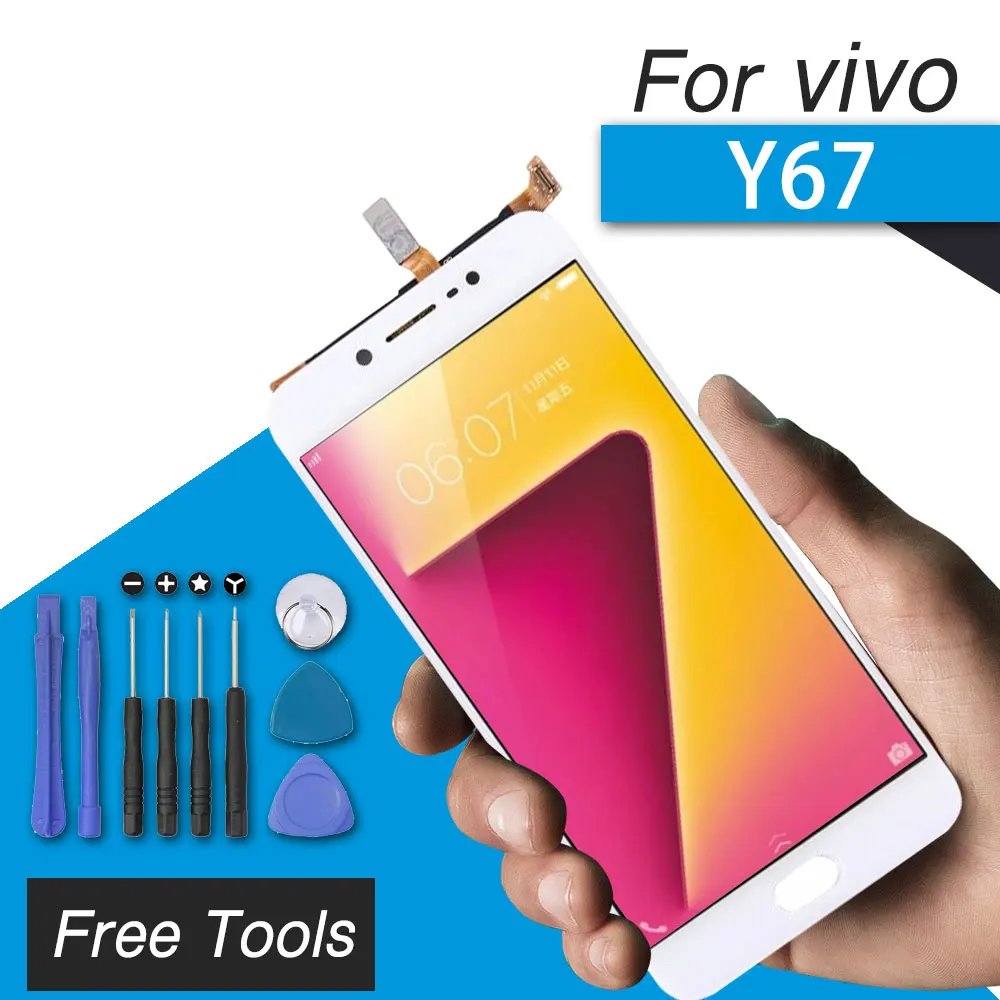 Высококачественный ЖК-дисплей для Vivo V5 ЖК-экран сенсорный экран в сборе рамка v5 Y67