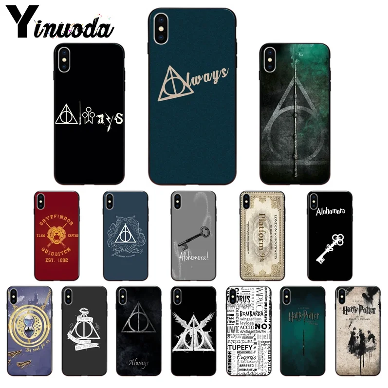 

Yinuoda always Harry Potter Deathly Hallows Phone Case Cover for Apple iPhone 8 7 6 6S Plus 5 5S SE XR X XS MAX Mobile Cases
