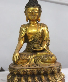 

Tibet buddhism bronze Copper gild sakyamuni Tathagata Shakyamuni buddha statue