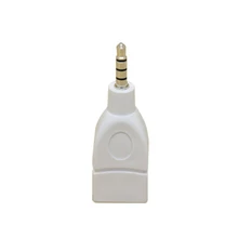 Конвертер, usb-адаптер 2,0 Женский до 3,5 мм штекер AUX аудио прочный авто разъем удобный преобразования белый/розовый