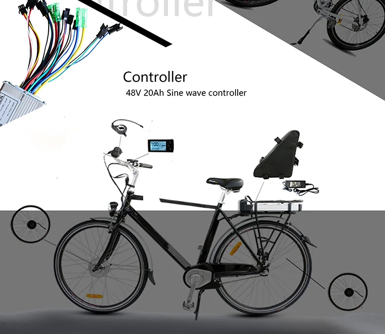 Best 48V 20ah Battery 48V 500W Electric Bike Conversion Kit with Battery Brushless Hub Motor Wheel bicicleta electrica E-bike Kit 4