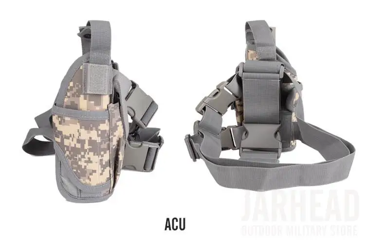 Militar do Exército Tactical Airsoft Nylon Bolsa Queda Perna Paintball Caça Universal Pistol Drop Leg Cintura Holster Bag 600d 3 Cheap Coldres