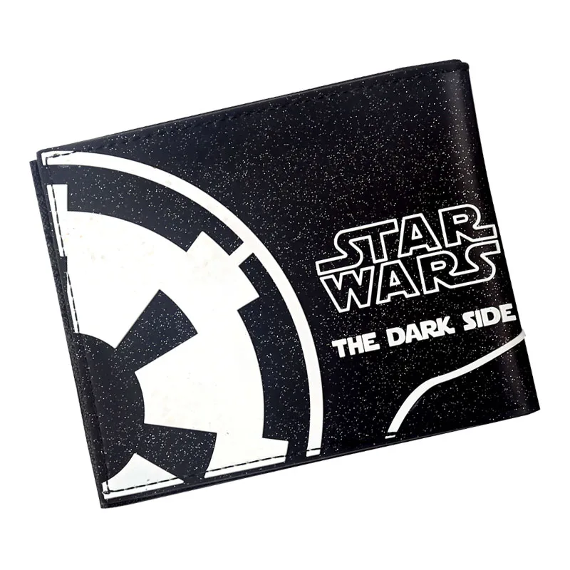 Comics star wars white knight darth vader 3D Short Wallet Bi-Fold Men Purse Young Students Card Holder